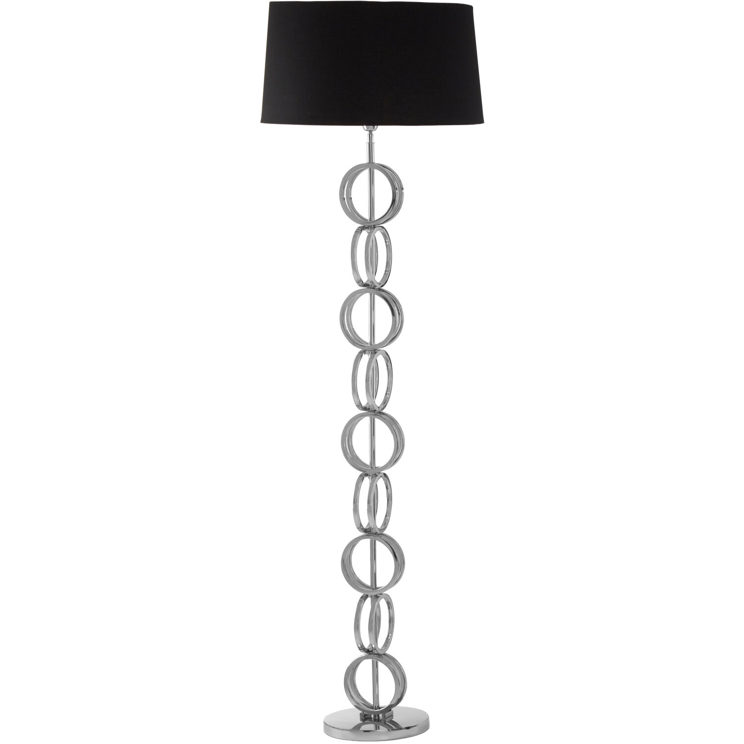 Skye Floor Lamp with Multi Ring Base - Black