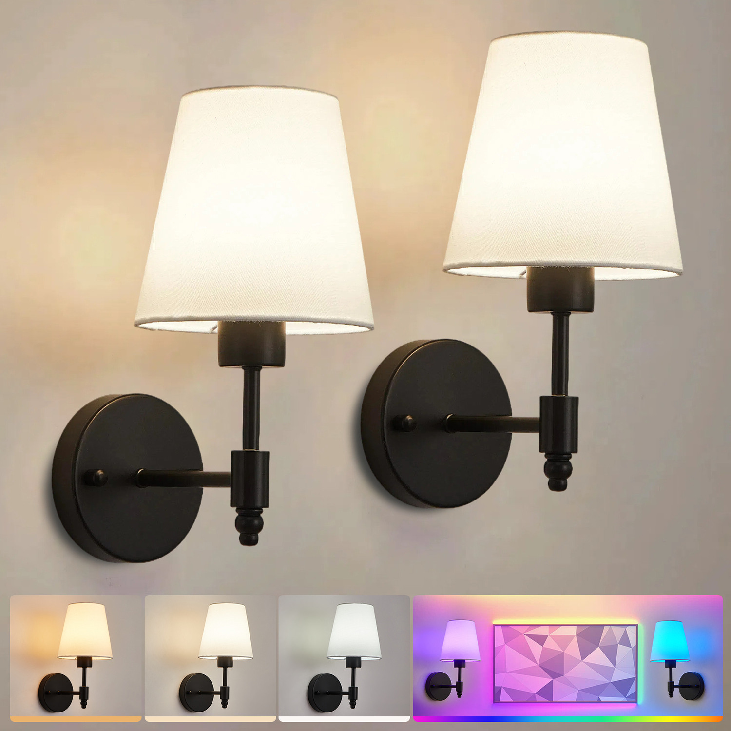 Image of Pack of Two Wall lights -&hellip;