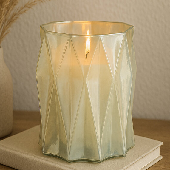 Rambia Large Irridescent Glass Candle Holder