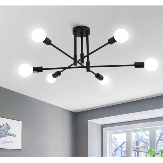 Ceiling Light Black E27 Indoor