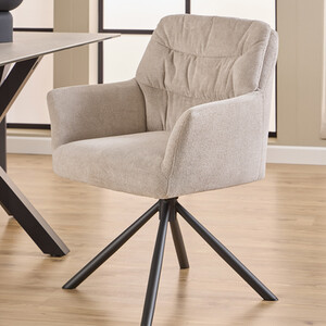 Pair of Alonso Swivel Dining Chairs with Armrest