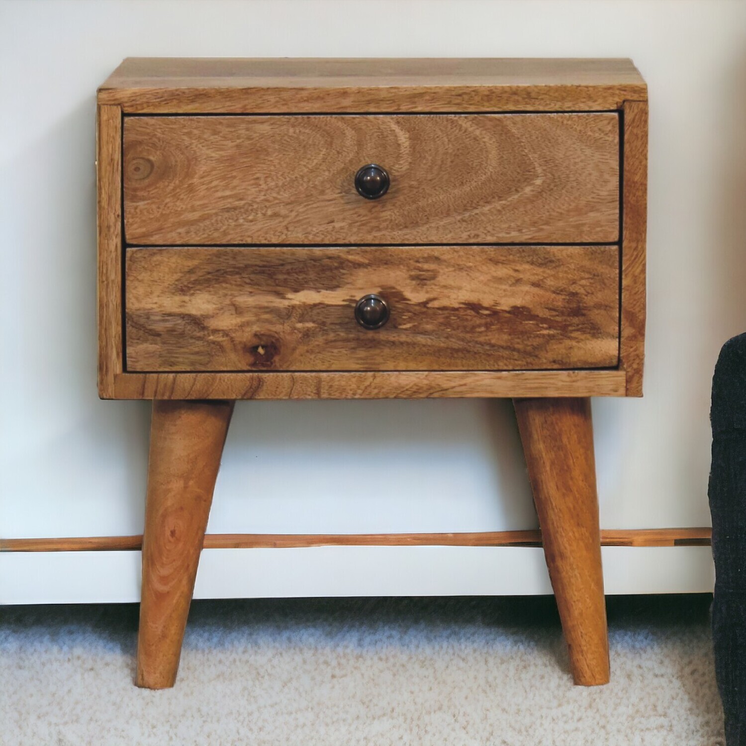 Modern Mini Solid Wood Bedside Table