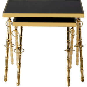 Arezzo Gold and Black Set Of 2 Nesting Tables