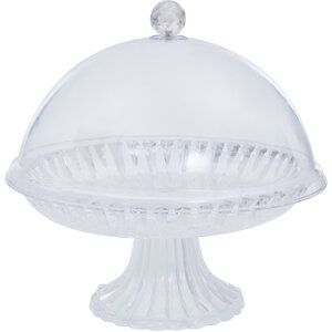 Faye Clear Acrylic Cake Stand With Dome