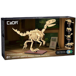 CaDa Dinosaur Fossils Velociraptor 256 Piece Construction Set