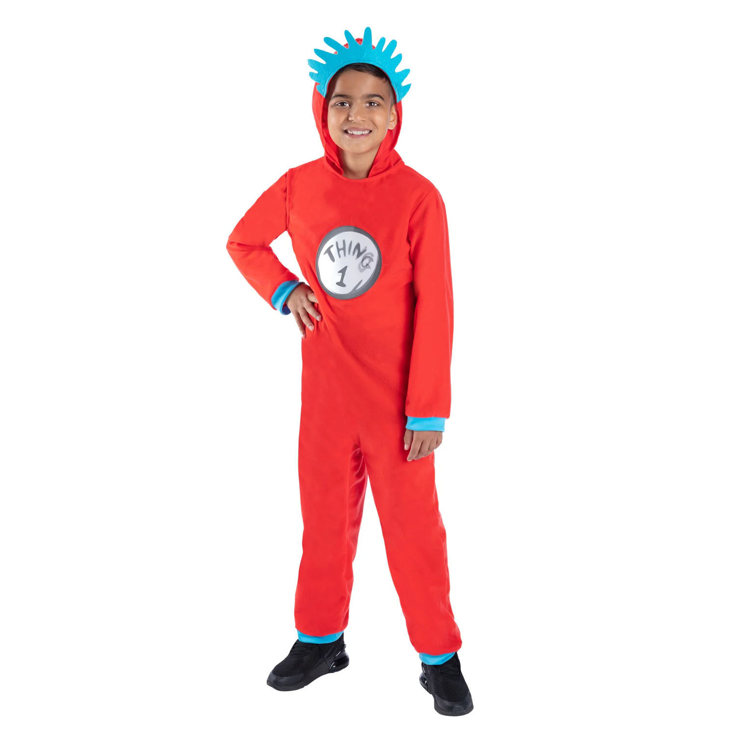 The Cat In The Hat Boys Dr Seuss Thing 1 & Thing 2 Costume Jumpsuit - Red / 4-6 Years