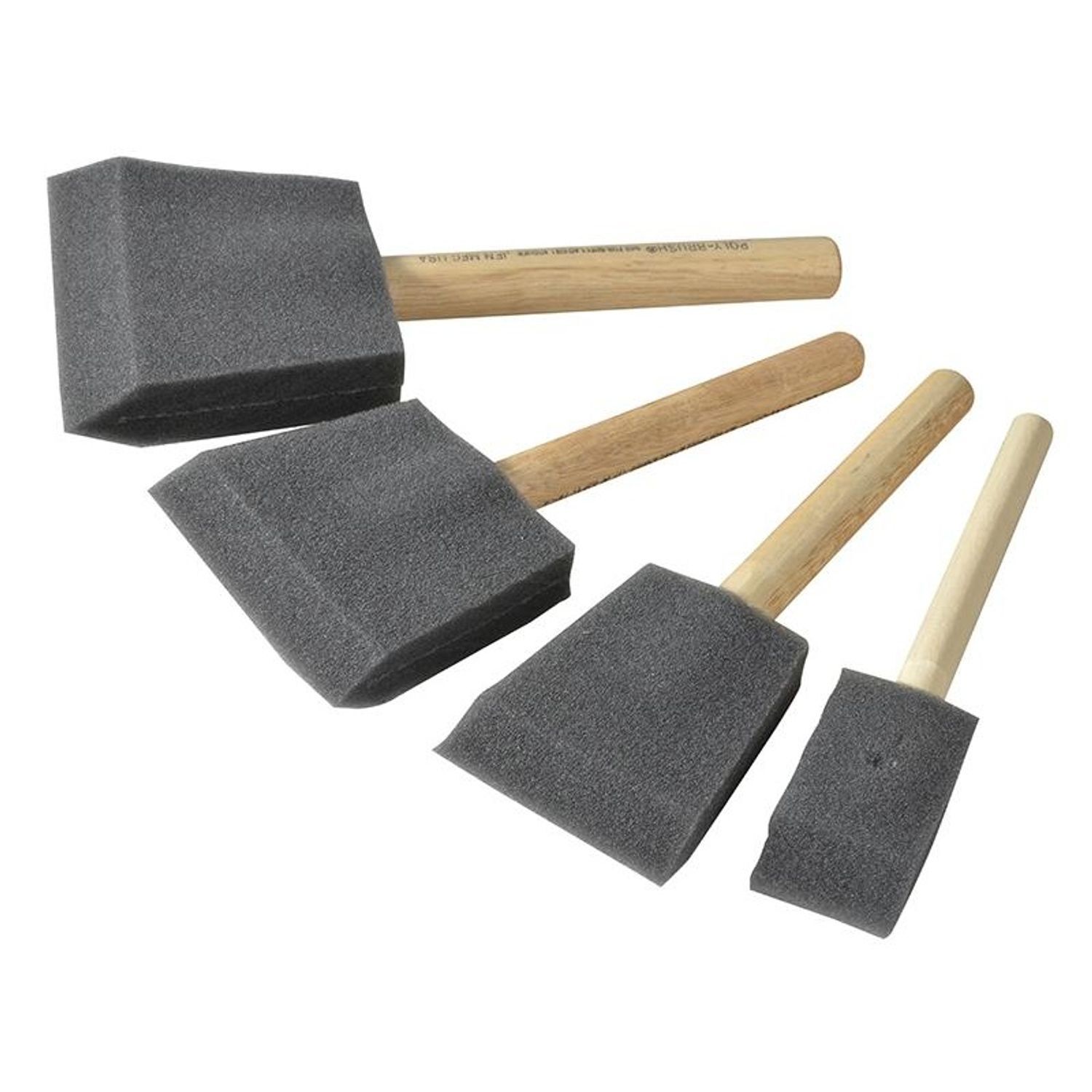 Rustins Foam Brush Set, 4 Piece