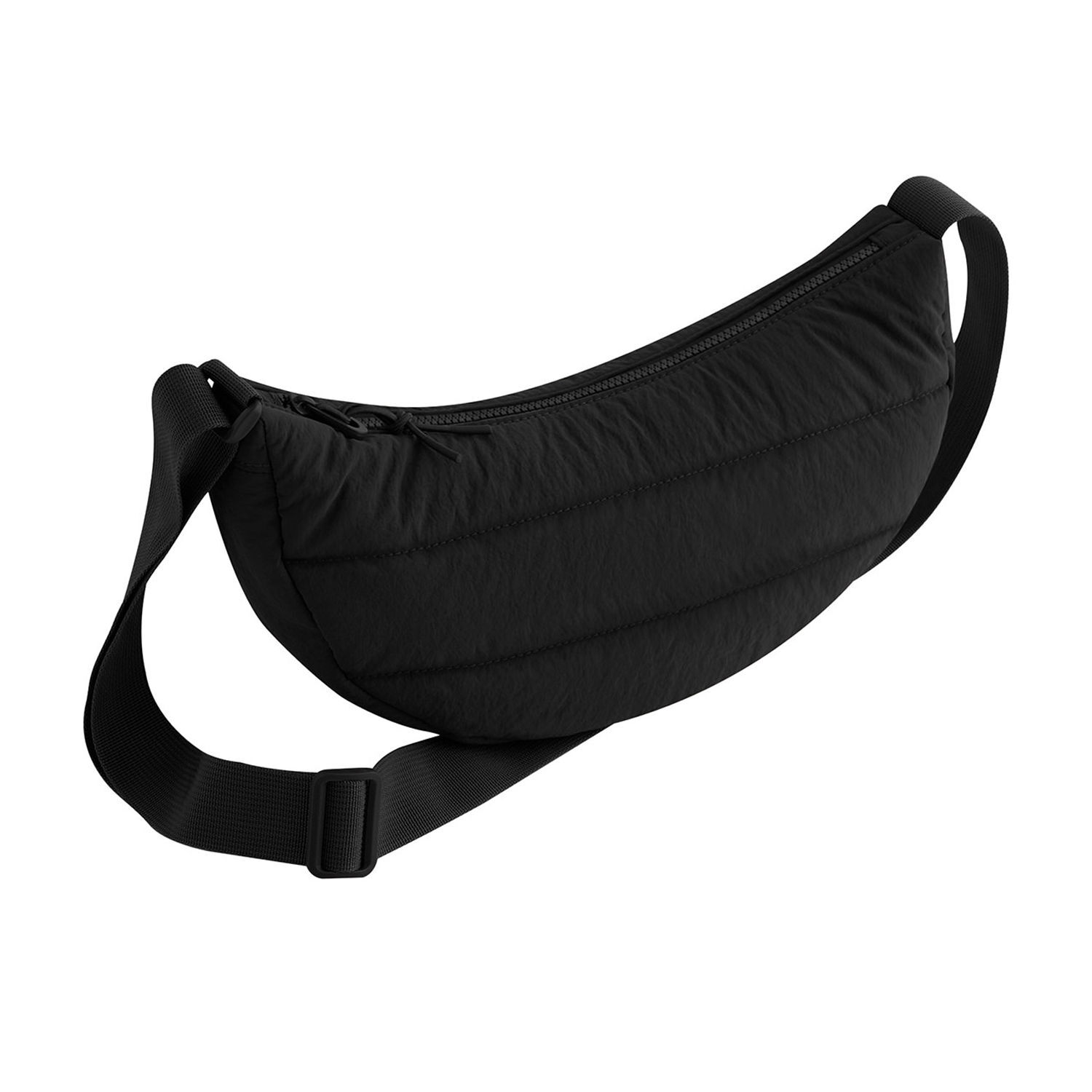 Bagbase Quilted Crossbody Bag - Black
