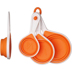 Zing Set of 4 Collapsible Orange Silicone Measuring Cups