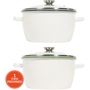 My Kitchen Enamel Stockpot with Glass Lid