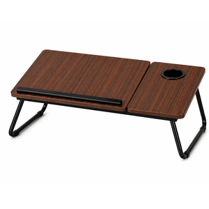 Foldable Laptop Desk With Adjustable Tilt And Cup Holder