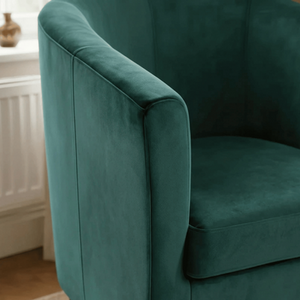 Dark Green Bedford Small Padded Curved Back Tub Chair shot 16028214