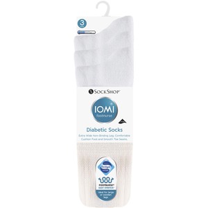 3 Pack Extra Wide Cotton Diabetic Unisex Socks