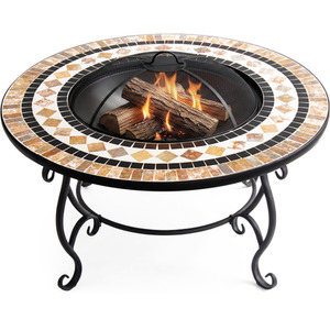 BELUGA Marble Finish Fire Pit Table BBQ Ice Bucket