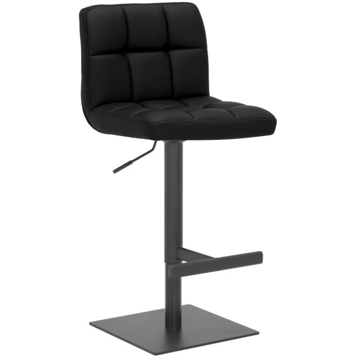 B&Q -  Deluxe Allegro Bar StoolLuxury Frame In Matt Black With Weighted Base Kitchen Bar StoolBlack - Image 5