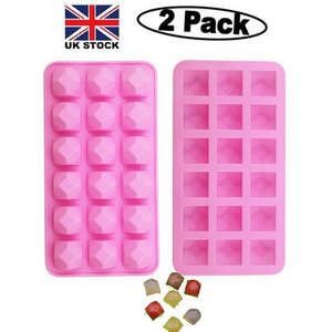 2 PC Diamond Shape Silicone Baking 36 Mould