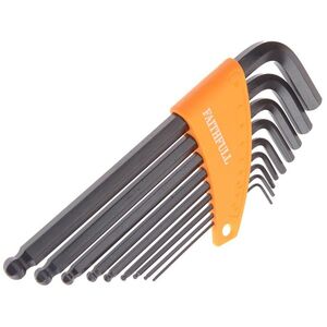 Faithfull Metric Ball End Long Arm Hexagon Key Set, 9 Piece