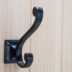 Square Back Hat & Coat Hook - W35mm x H105mm - Raw - Pack of 5