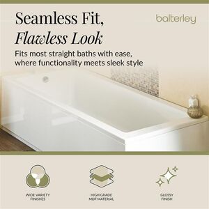 Bathroom Rectangular Modern Durable 1600mm MDF Bath Front Panel and Plinth