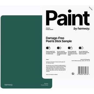 Hemway Chalk Based Furniture Paint A5 Sample, Forest Green, Peel & Stick