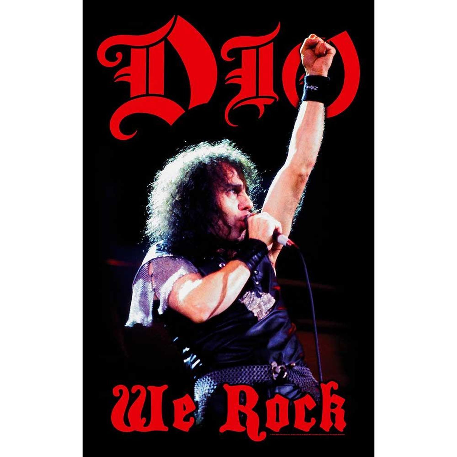 Dio We Rock Textile Poster - Black/Red