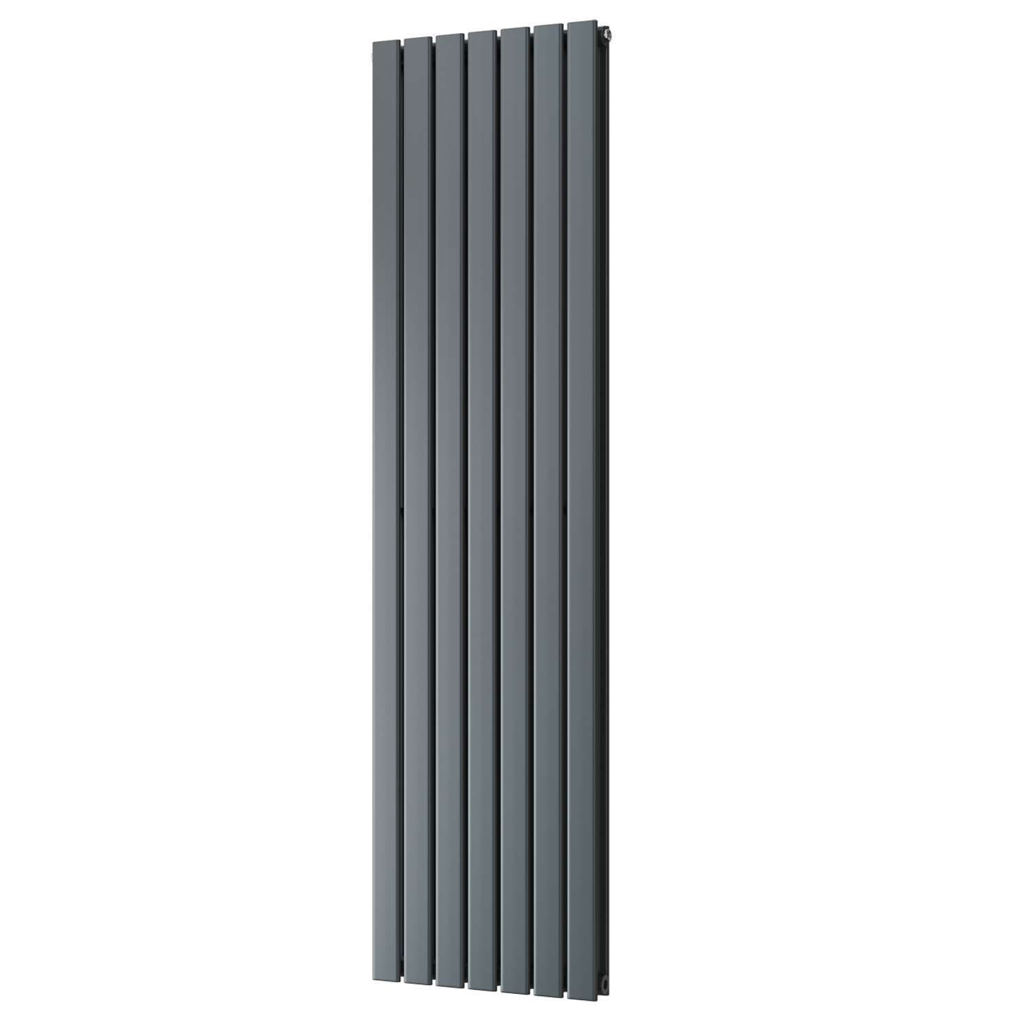 Uk Radiators Typhoon - Anthracite Designer Radiator Double Panel - Feet Included - Anthracite / 1800Mm / 476Mm