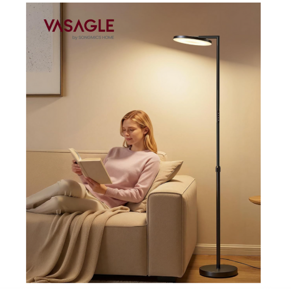 VASAGLE 36W adjustable LED floor lamp with rotatable head