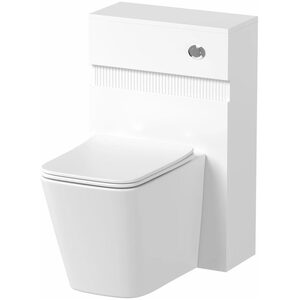 Bathwell White Back to Wall Toilet & Vanity Unit with Basin-White B