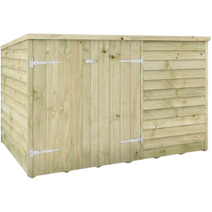 Waltons 4ft x 6ft Wooden Overlap Pent Roof Garden Bicycle Storage Shed
