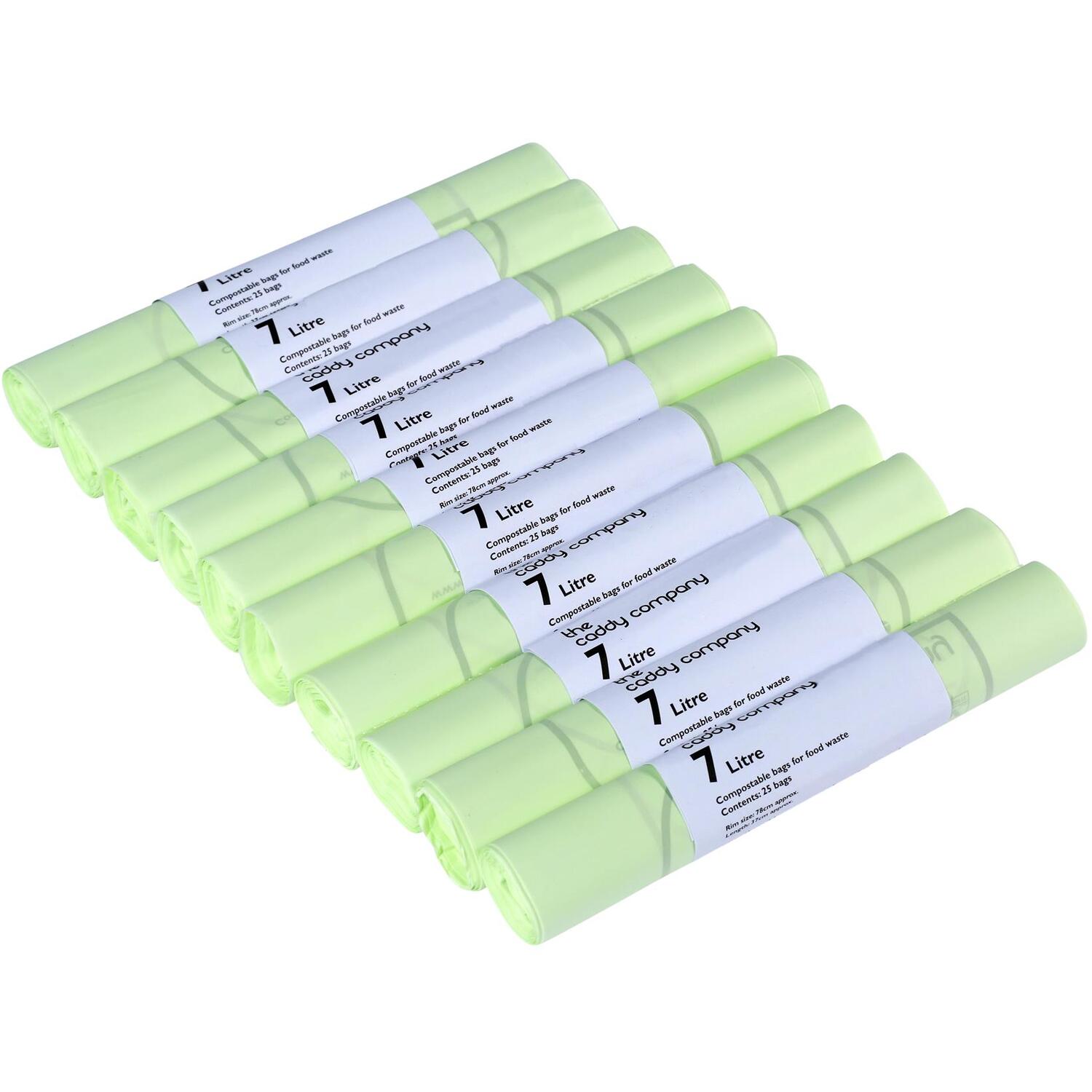 The Caddy Company 7L Compostable Bags - Green - 10 Rolls - Image 3