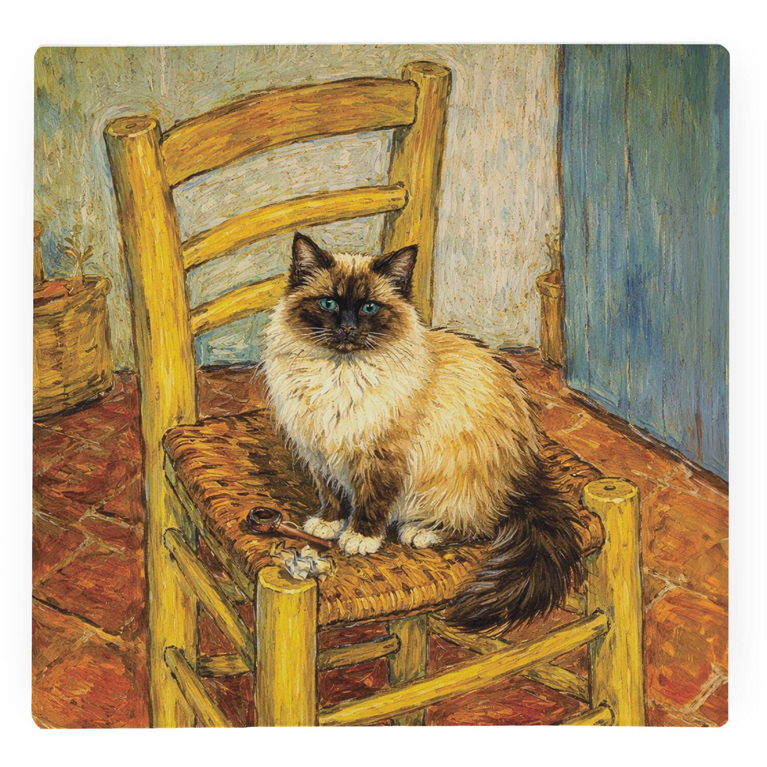 Image of Van Gogh's Chair Ragdoll Cat Large&hellip;