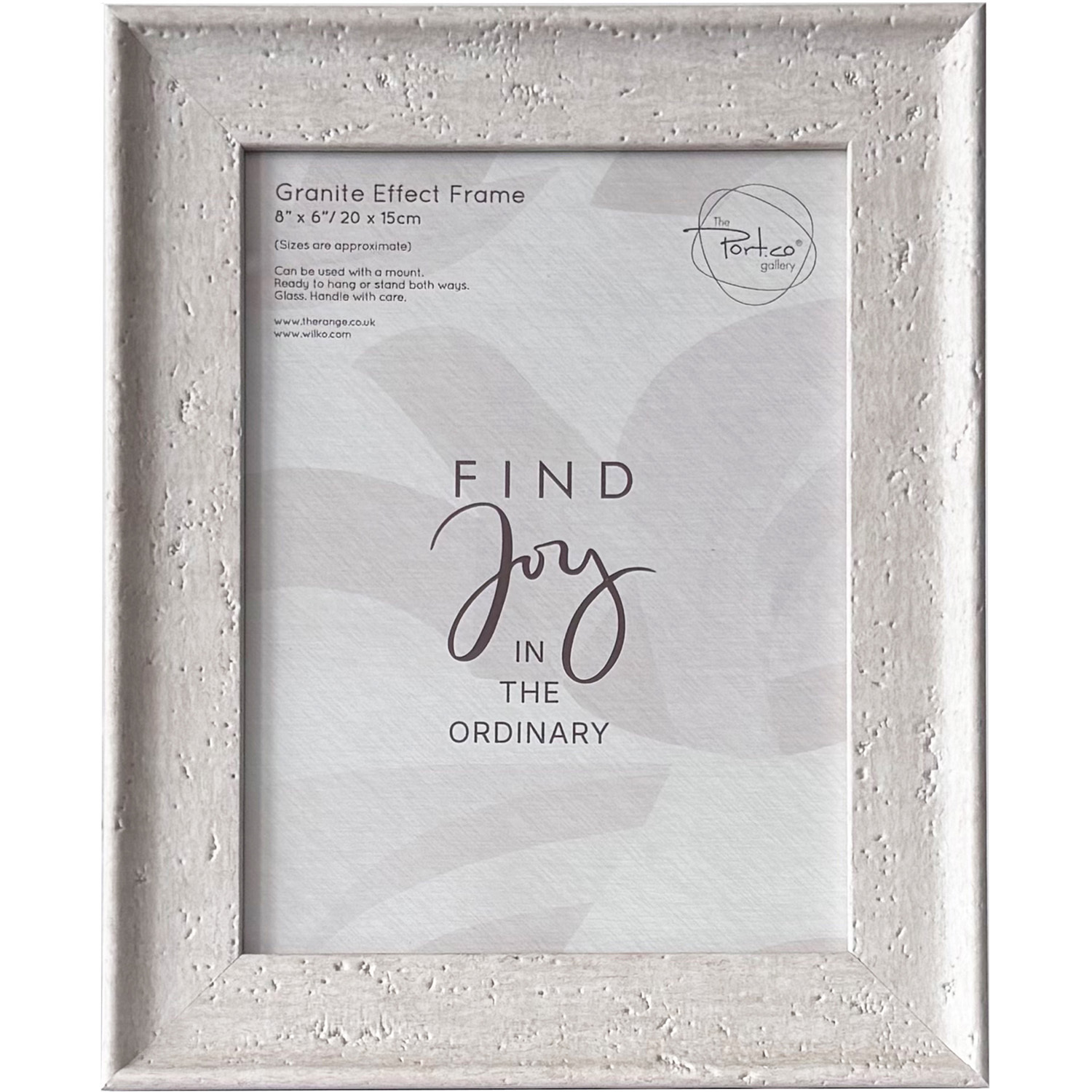 Granite Effect Photo Frame - Light Grey / 6 x 8 inch