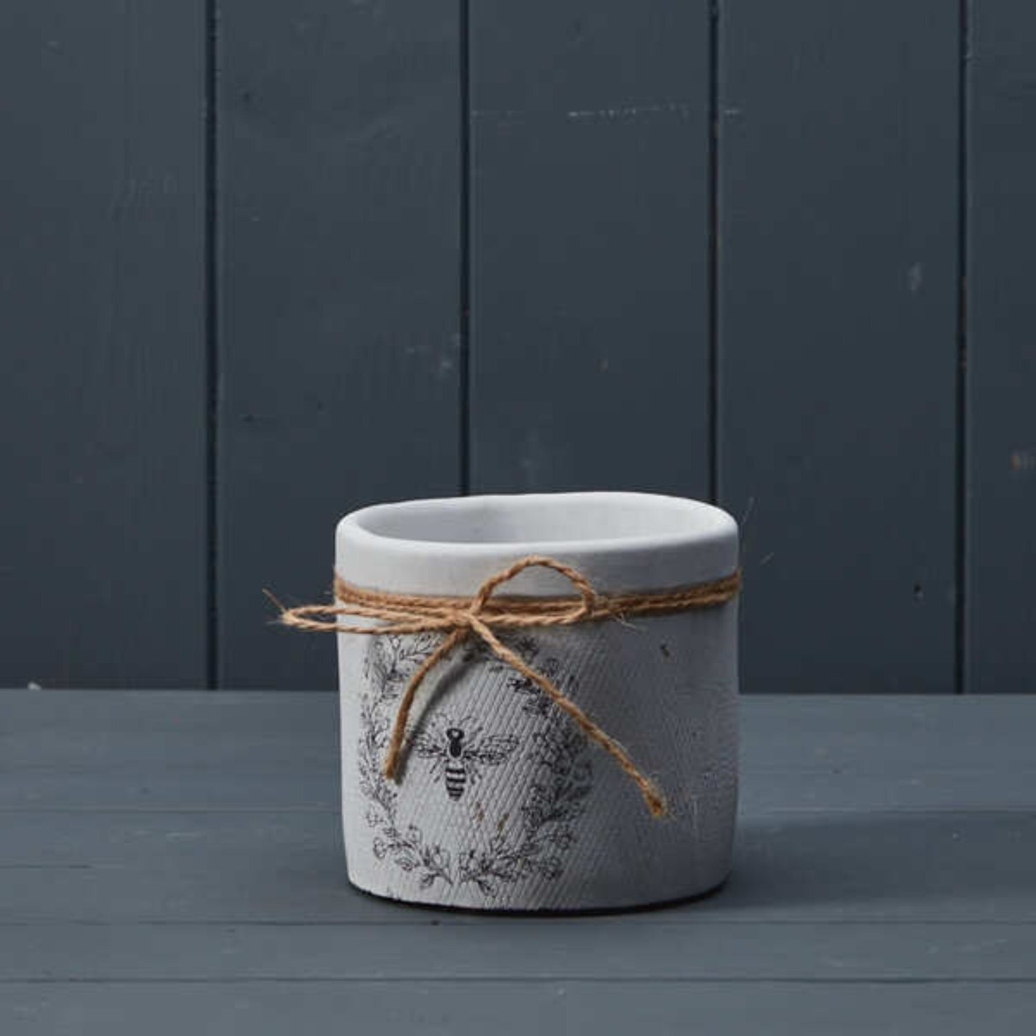  - Charming White Finish Bee Pot Plant Pot - Image 3
