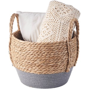 Eden & Willow Nordic Woven Storage Basket with Carry Handles