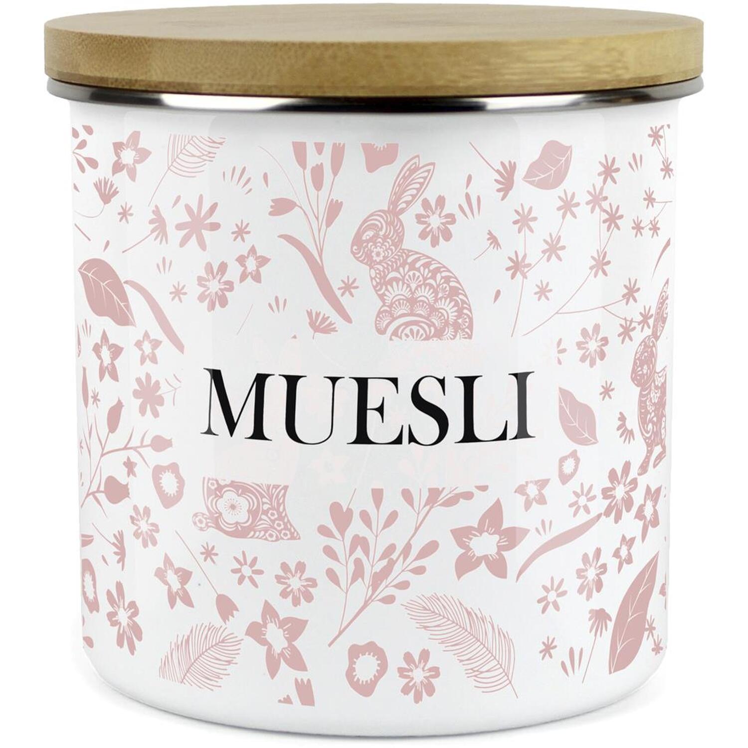 Purely Home Pink Wild Rabbits Large Kitchen Storage Canister - Pink
