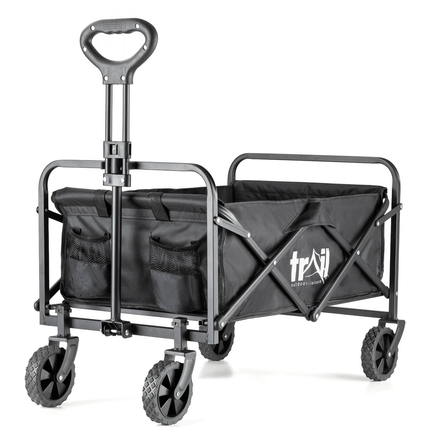 Trail Outdoor Leisure Trail Compact Folding Camping Trolley 60Kg - Black