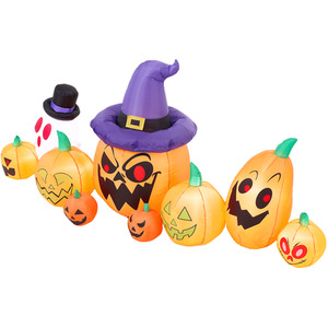 8FT Halloween Inflatable Pumpkin Ghost Decoration