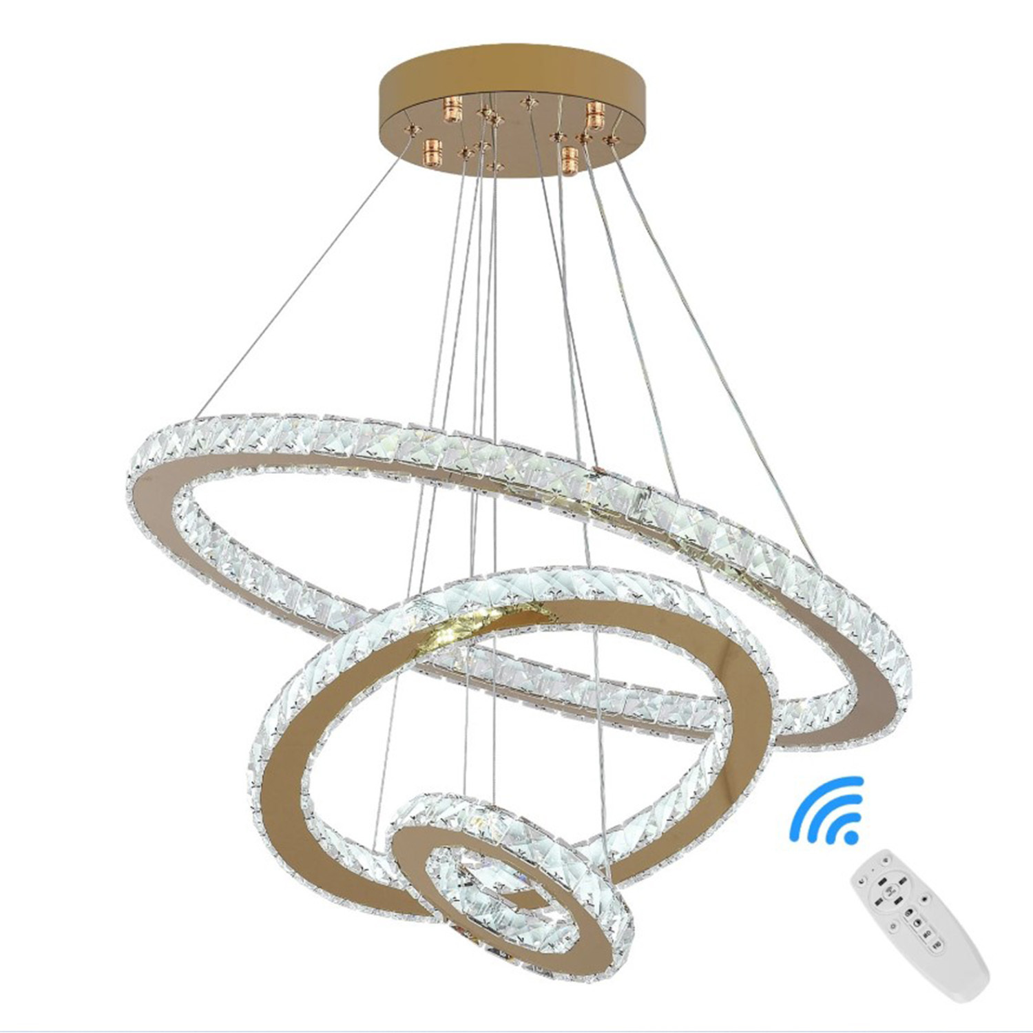 The Bath Plus Tb+ Pendant Light 3 Rings Gold - Gold