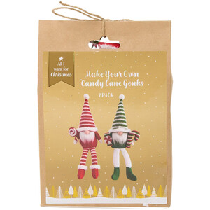 Make Your Own Candy Cane Gonks Kit
