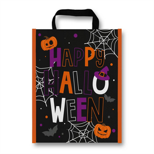 HappyHalloweenIconPPWovenTreatBag