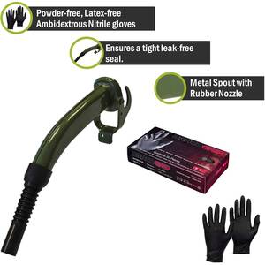 Pegdev Jerry Can Bundle Spout & Nitrile Gloves Refuelling