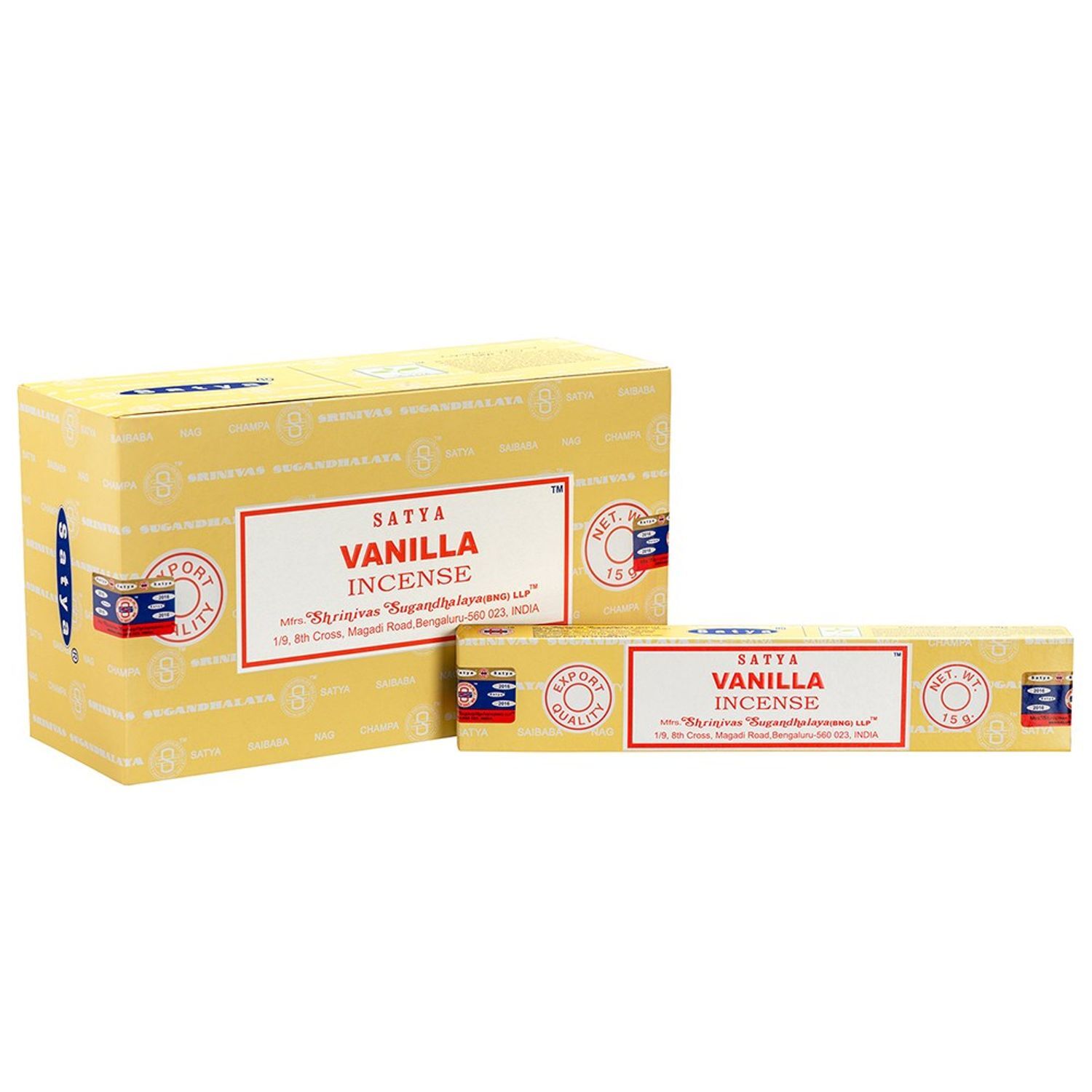 Satya Vanilla Incense Sticks (Pack of 120) - Multicoloured