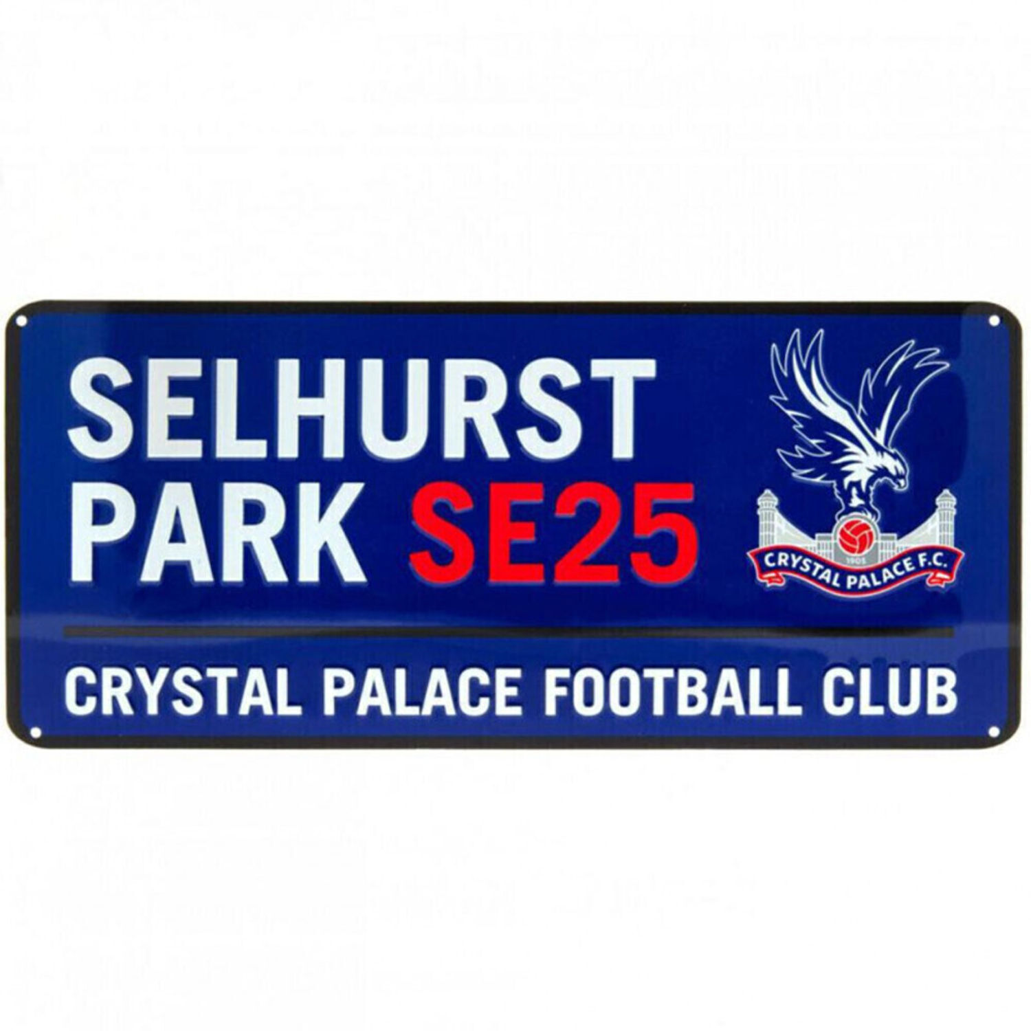  - Crystal Palace Fc Metal Plaque Royal Blue/white/red (One Size) - Image 3
