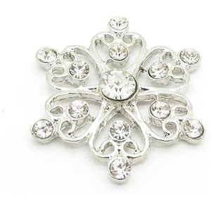 Pack of 10 Decorative Filigree Flower Diamante Crystal Embellishments