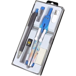 Metal Zinc Alloy Adjustable Compass Divider Math Set