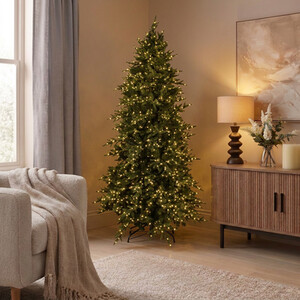 7ft Pre-Lit Opulent Artificial Fir Tree