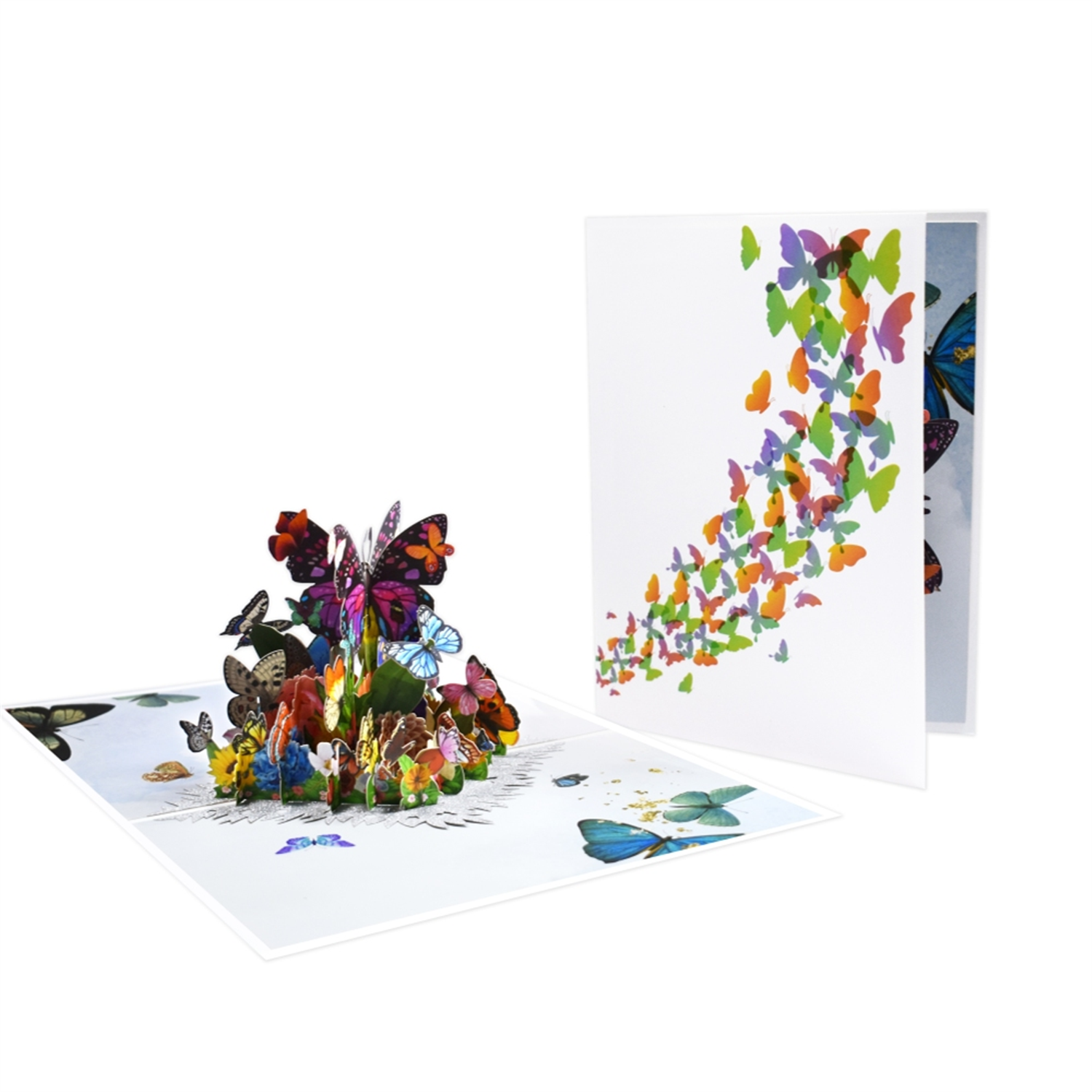 Wings of Wonder Colorful Butterfly 3D Pop Up Greeting Card - Image 2