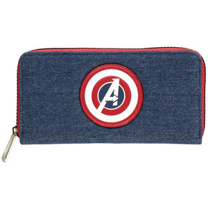 MARVEL COMICS The Avengers Logo Zip Around Wallet - GW224101AVG - Blue/Red