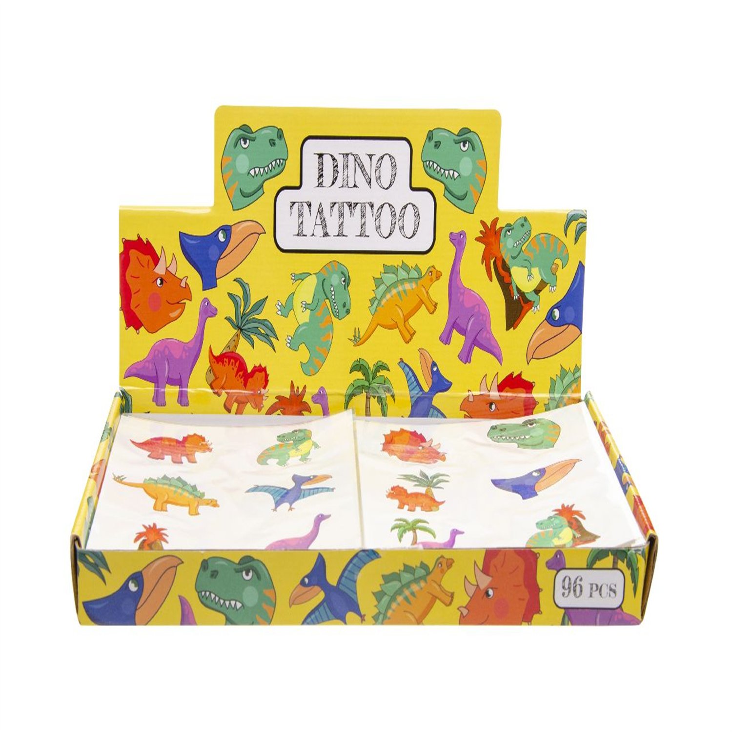 6 Pieces Dinosaur Tattoos - Sticker Kids Party Loot Bag Fillers - Image 2