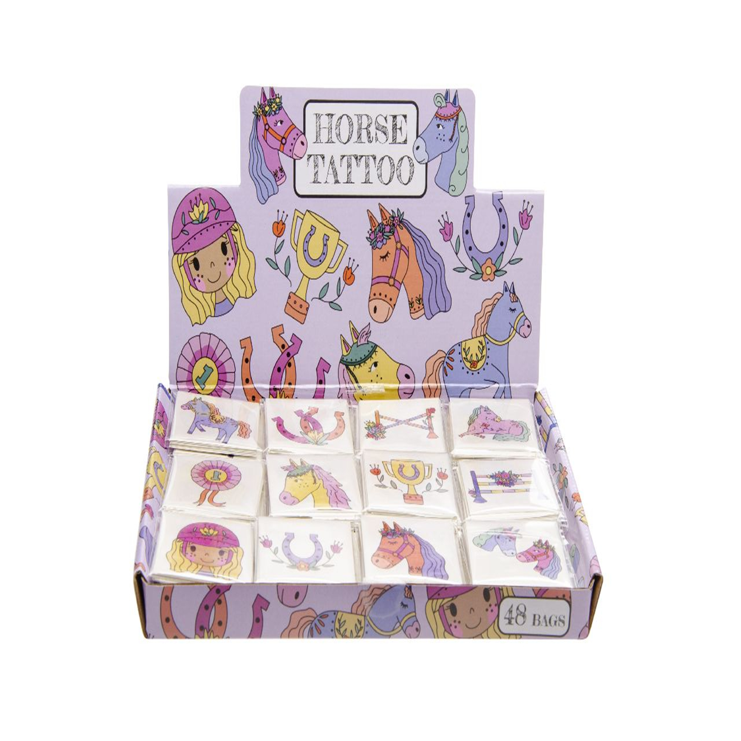- 144 Pieces Horses Tattoos- Theme Party Bag Filller Gifts - Image 2